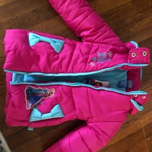 Frozen Toddler 2T Pink Puffer Jacket, NWT